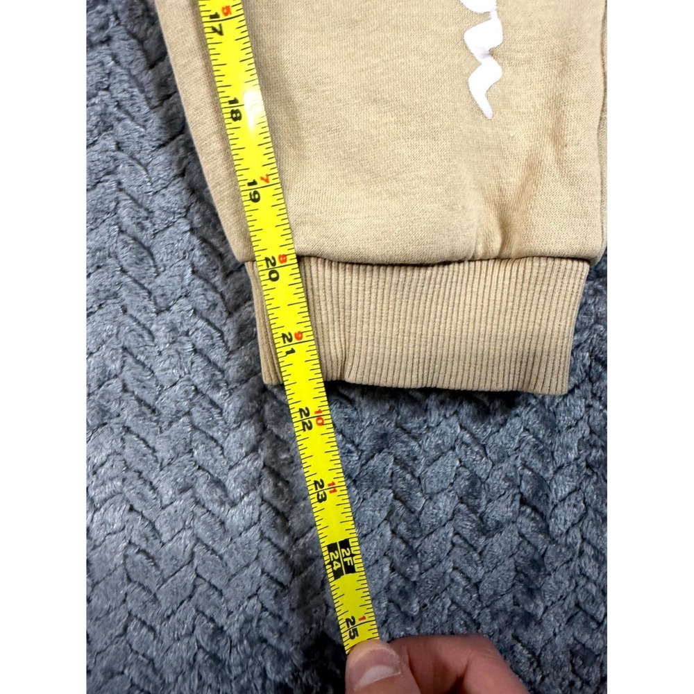 Champion Sweatpants Boys Large 14/16 Tan Graphic Logo Fleece Lined High Rise - Picture 3 of 9
